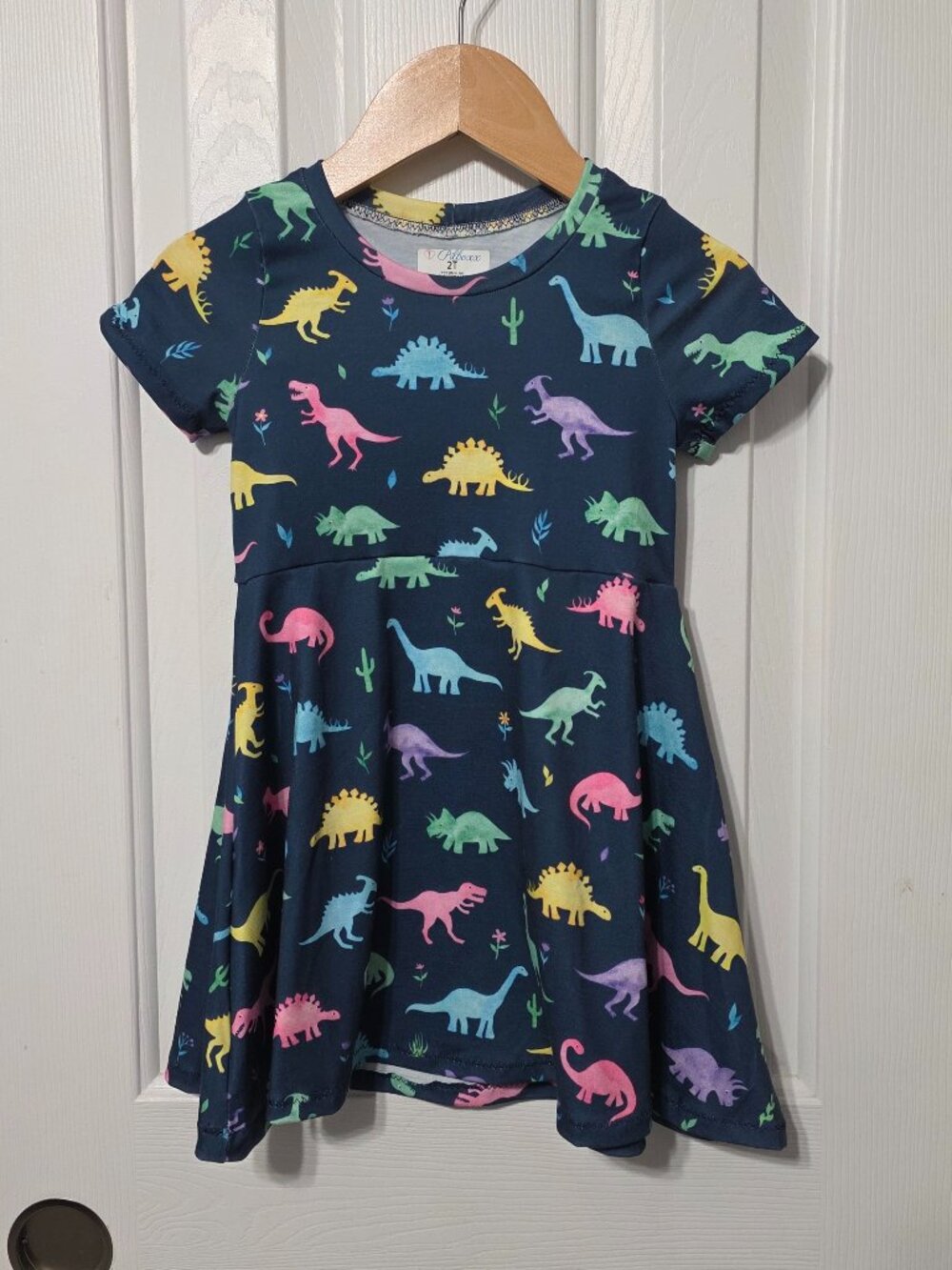 Toddler Girl Dinosaur Dress, 2t